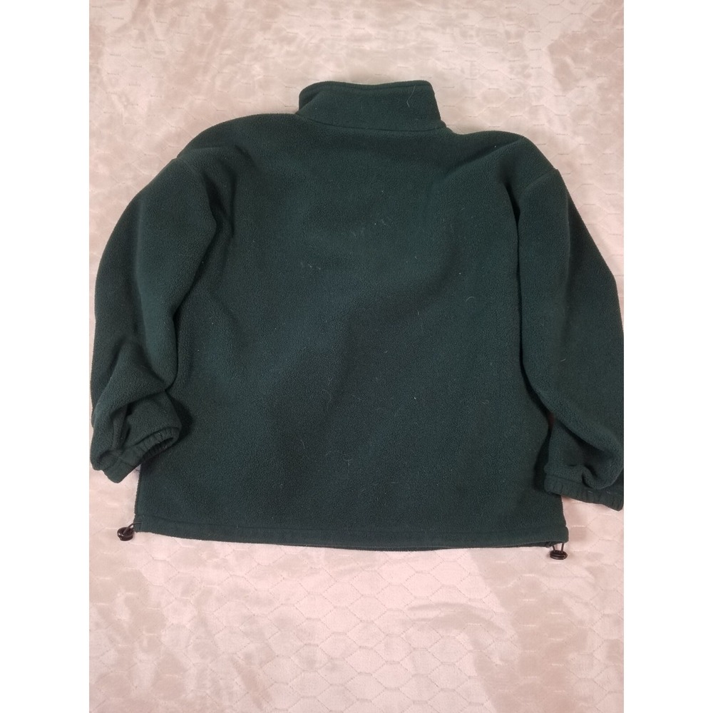 Denbigh Fleece 1/4 Zip Jacket Mens Large Green Vintage Made in England - Picture 9 of 9